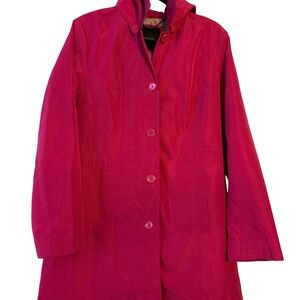 Relativity Women's Vibrant Pink Trench Coat